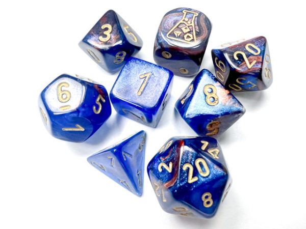 Lustrous® Polyhedral Azurite gold 7-Die Set (with bonus die) Sale