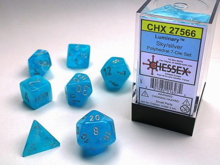 Luminary Sky silver Polyhedral 7-Die Set For Cheap