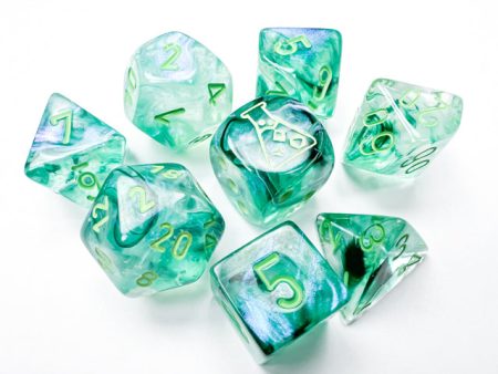 Borealis® Polyhedral Kelp light green Luminary™ 7-Die Set (with bonus die) on Sale