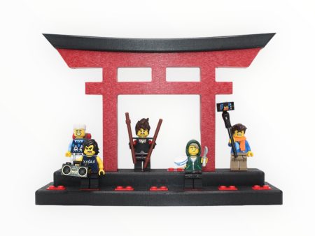 Temple Gate Minifigure Display Stand (black and red) Discount