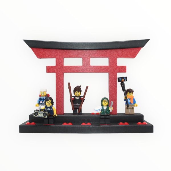 Temple Gate Minifigure Display Stand (black and red) Discount